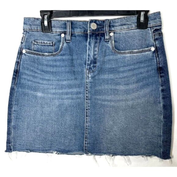 BLANKNYC Two Faced Mini Raw Hem Denim Y2K Jean Skirt Size 25 - Picture 8 of 8